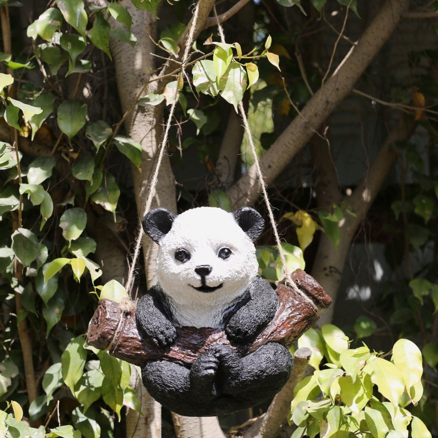 Garden Decor Wonderland Garden Statues | Wonderland Hanging Garden Decor Swing Panda