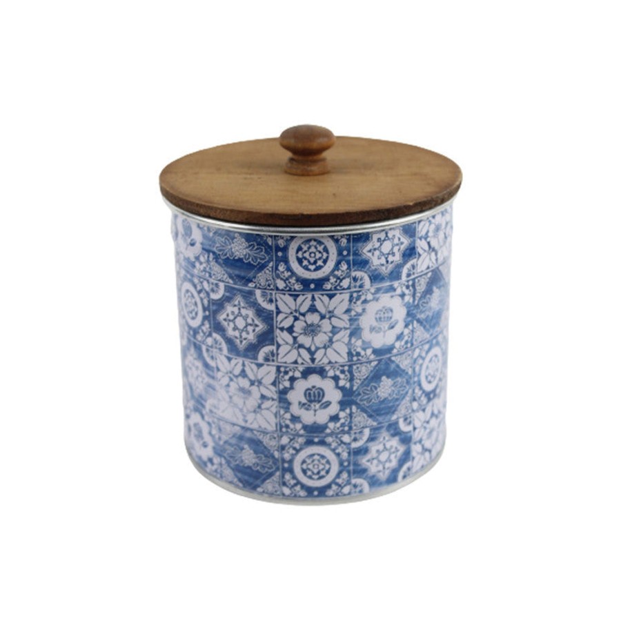 Home Decor Wonderland Container | Wonderland Metal Mandala Print Storage Container