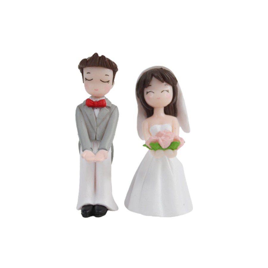 Miniature Fairy Garden Wonderland | Marriage Couple ( Miniature Toys , Cake Toppers , Small Figuine, Valentine Couple)