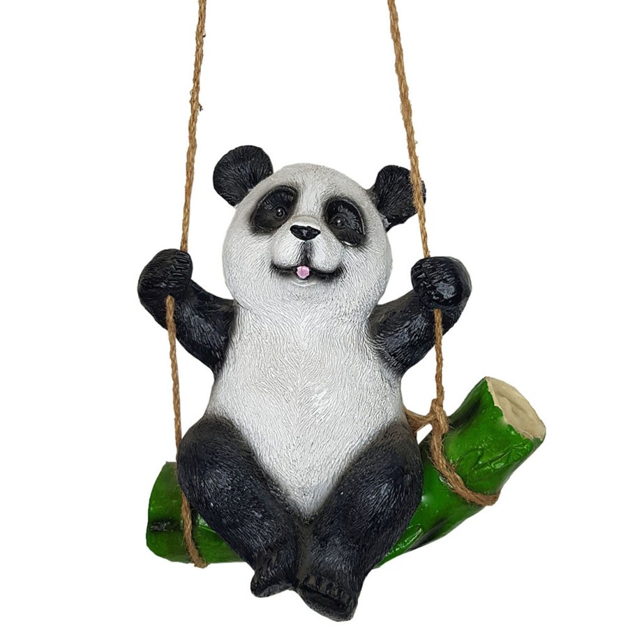 Garden Decor Wonderland Garden Statues | Panda On Branch Swing For Home And Garden Decoration