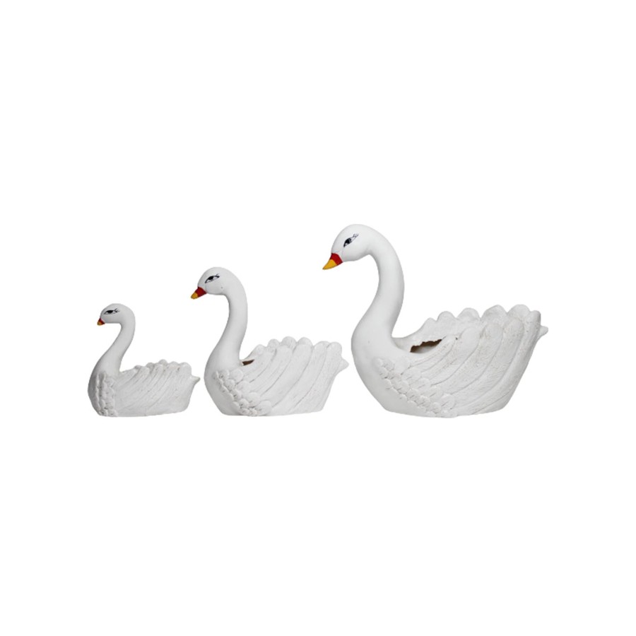 Garden Planters Wonderland | (Set Of 3) Swan Succulent Planter For Home, Balcony And Garden Decoration