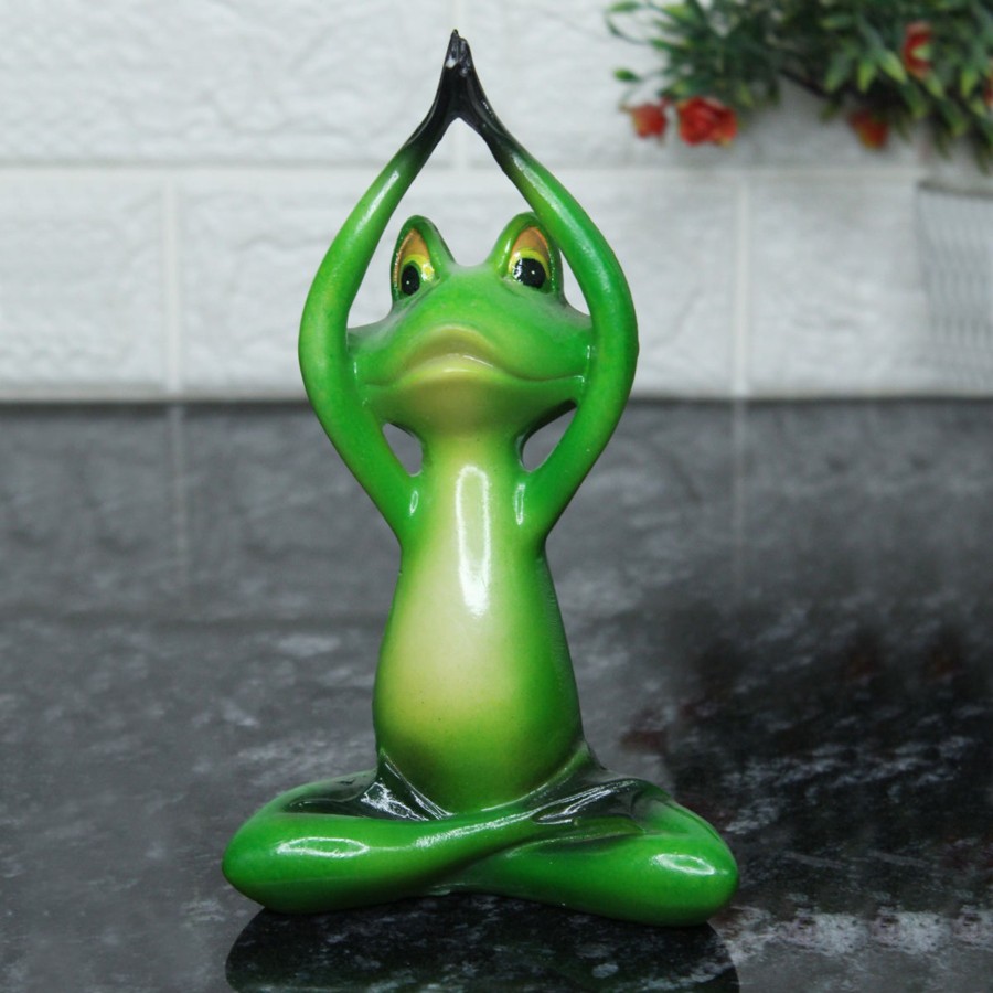 Garden Decor Wonderland Garden Statues | 5.8 Inches Yoga Frog For Home And Garden Decoration