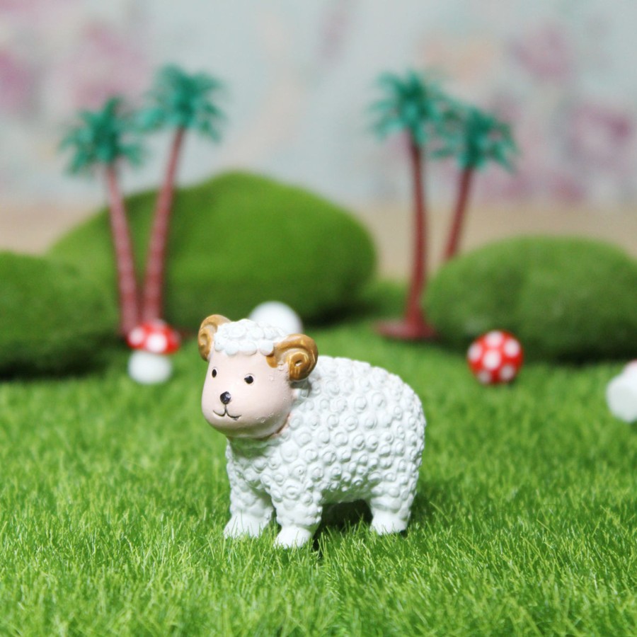 Miniature Fairy Garden Wonderland | Miniature Toys : (4 Pc/Set ) Sheep For Fairy Garden Accessories