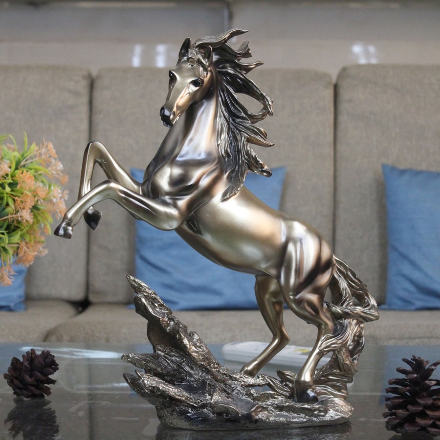 Home Decor Wonderland Animal And Bird Figurine | Running Horse Statue Showpiece , Center Piece For Living Room, Drawing Room