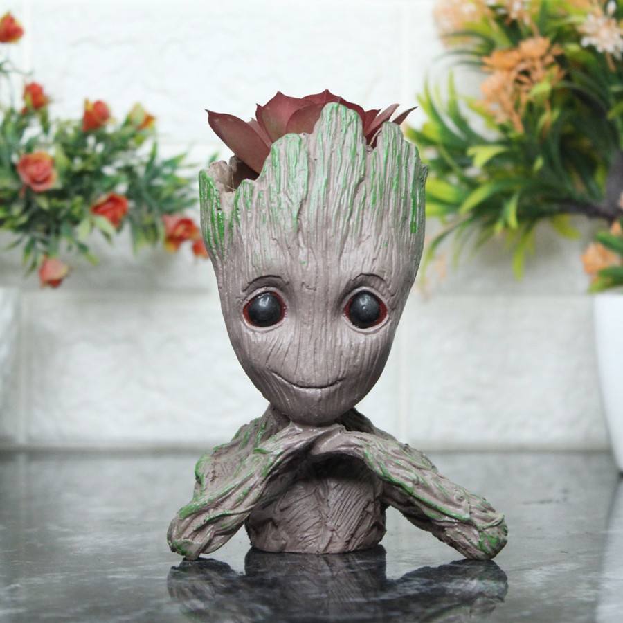 Garden Planters Wonderland | Big Groot (Face In Hand) Succulents For Home Decoration