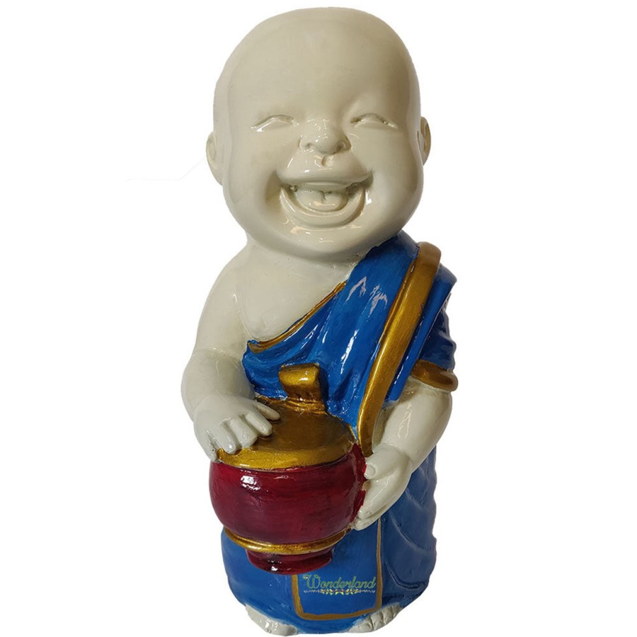 Garden Decor Wonderland Buddha And Monk Statue | Big Monk Statue For Home And Garden Decoration (Blue)