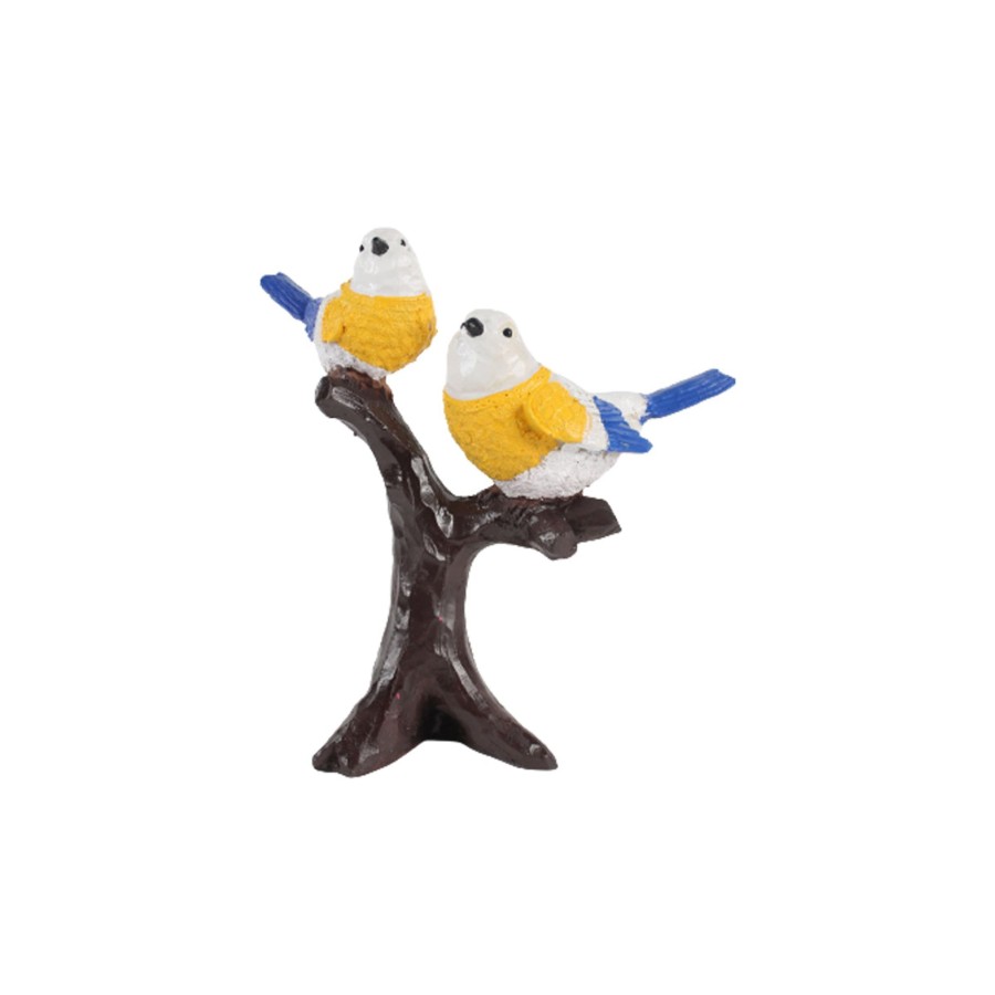 Garden Decor Wonderland Garden Statues | Two Bird Statue For Home And Garden Decoration (Yellow)