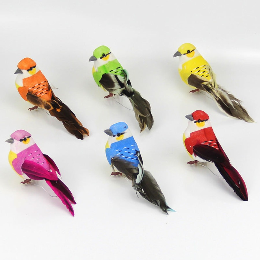 Home Decor Wonderland Garden Arts and Craft Animal And Bird Figurine | Wonderland( Set Of 12 Birds With Feathers With Clips…