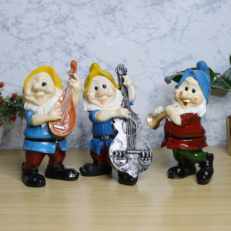 Garden Decor Wonderland Garden Statues | Musical Gnomes Statue For Balcony And Garden Decoration