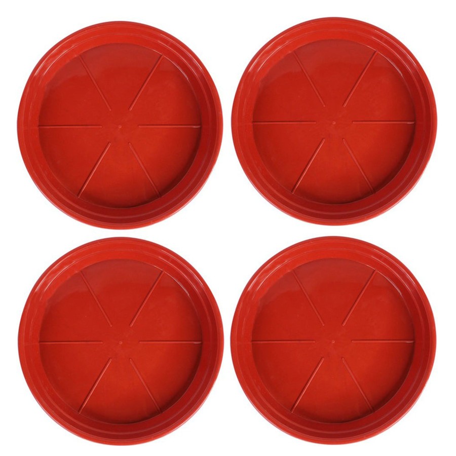 Garden Planters Wonderland | (Set Of 4) 13 Inch Terracotta Plastic Plate For Pots (Planter Saucer)