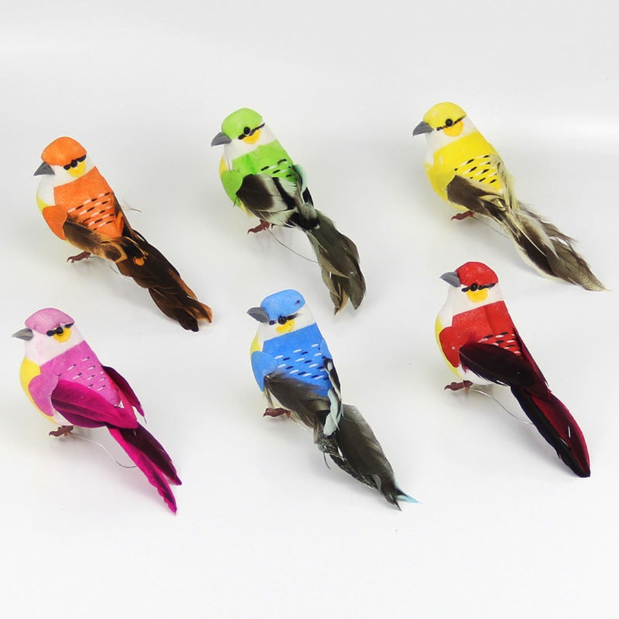 Home Decor Wonderland Animal And Bird Figurine | Wonderland Birds With Feathers In Pack Of 12