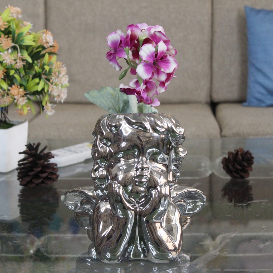 Home Decor Wonderland Flower Vases And Template Jar | Silver Fairy Flower Vase For Home Decor