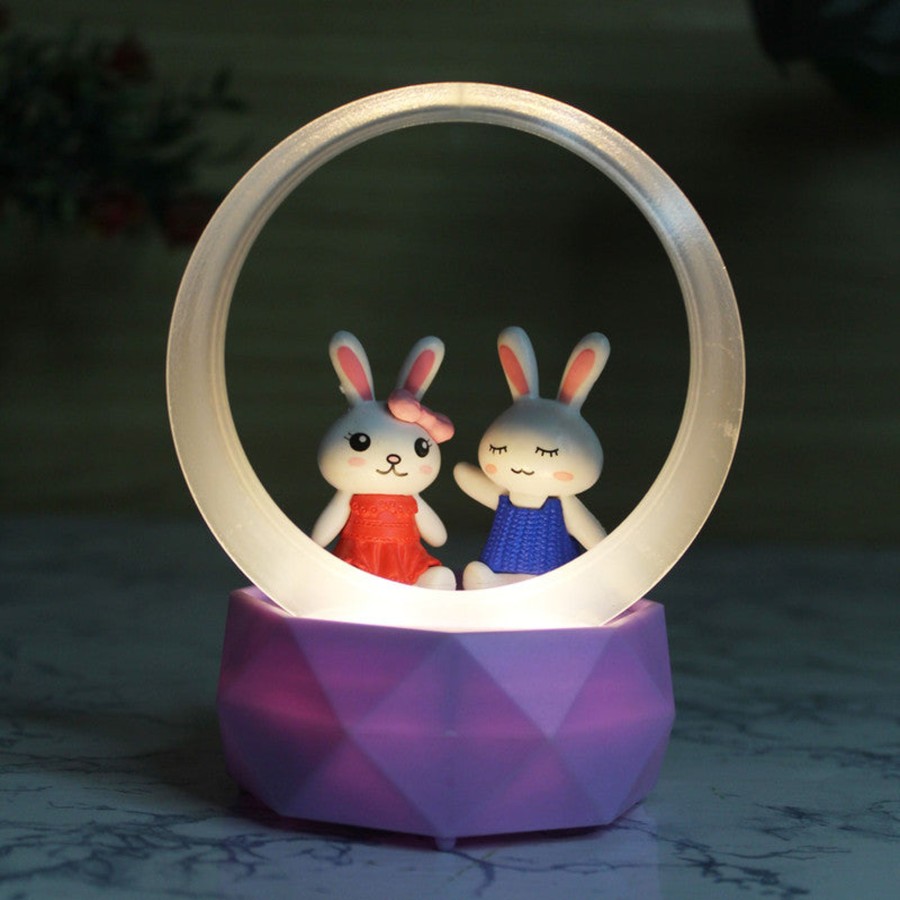 Gifts Wonderland | Wonderland Valentine'S Day Special Round Ring Shapeshaped Led Frame With Couple Inside