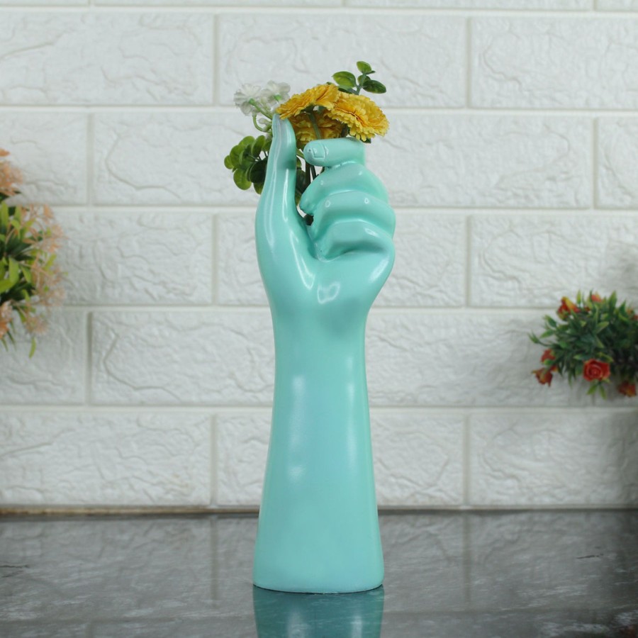 Garden Decor Wonderland Garden Statues | Hand Posture -Seagreen