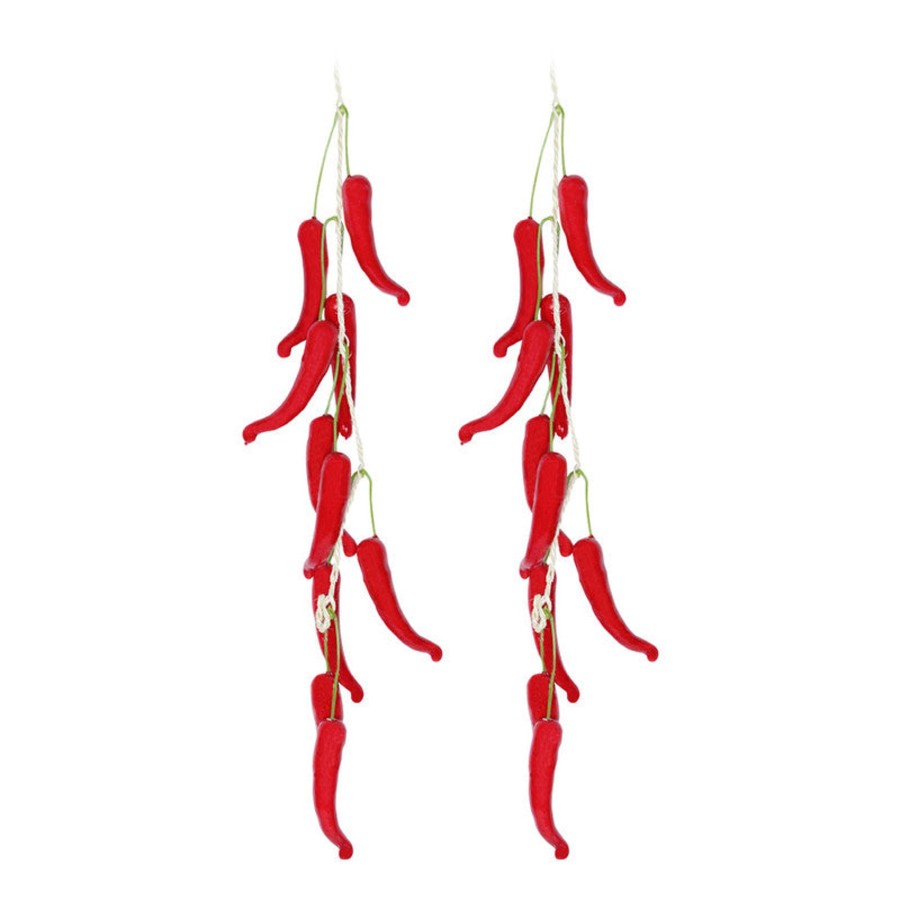 Artificial Turf Plants Wonderland | (Set Of 2) Artificial Chilli Strings