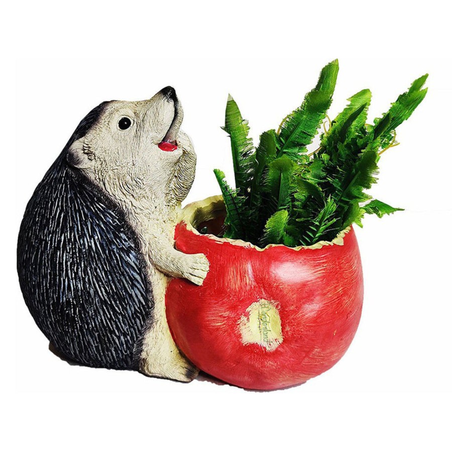 Garden Planters Wonderland | Hedgehog Apple Planter ( Decorative Resin Pots For Outdoor)