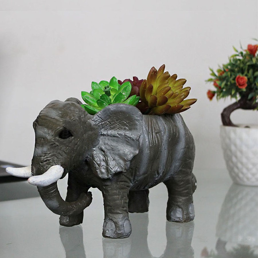 Garden Planters Wonderland | Elephant Succulent Pot For Home And Balcony Decoration