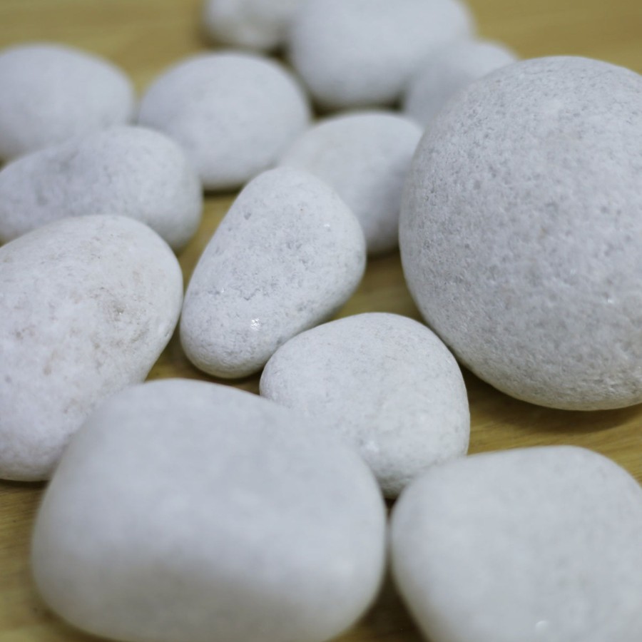 Garden Decor Wonderland Pebbles & Sand | Wonderland Super White Big |Decorative Pebbles|Garden Pebbles|Colored Pebbles|Smooth Pebbles|River Pebbles ( 1 Kg Pack )