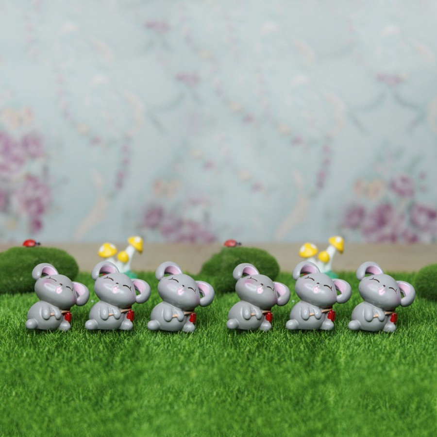 Miniature Fairy Garden Wonderland | Miniature Toys : (Set Of 6) Mouse For Fairy Garden Accessories