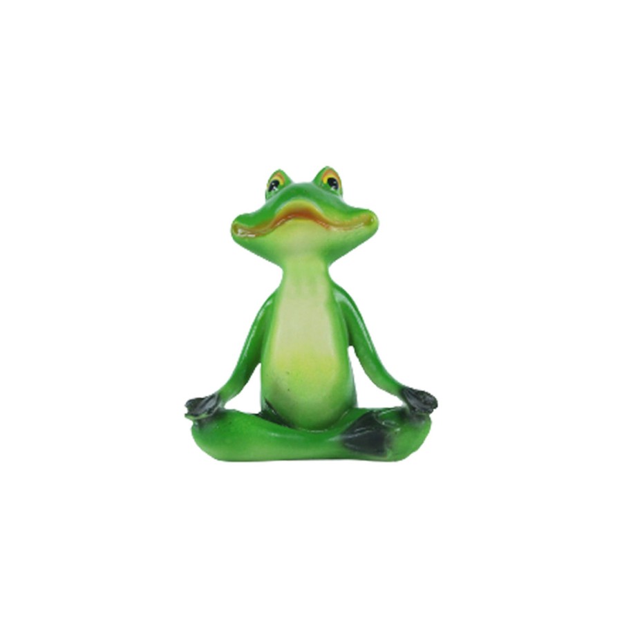 Garden Decor Wonderland Garden Statues | 5.8 Inches Yoga Frogs Sitting For Home And Garden Decoration