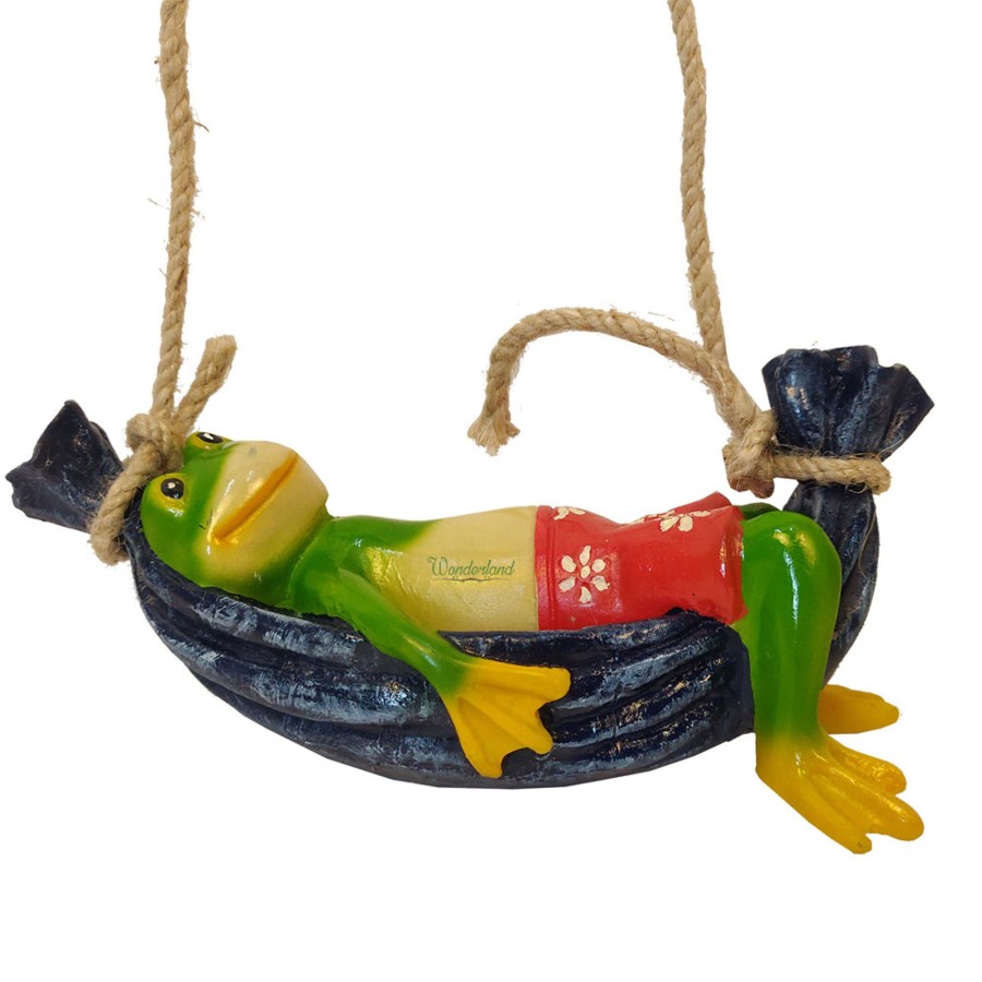 Garden Decor Wonderland Garden Statues | Frog On Hammock For Garden Decoration