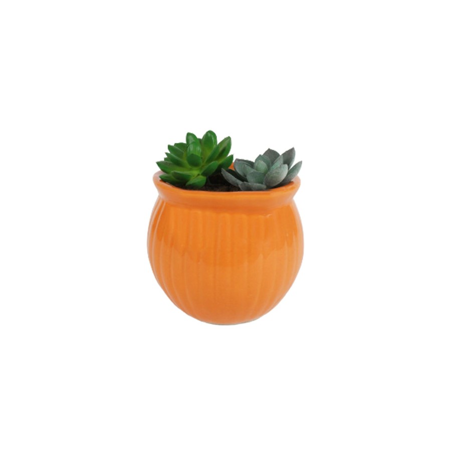 Garden Planters Wonderland Garden Arts and Craft | Ceramic Matka Flower Pot (Orange)