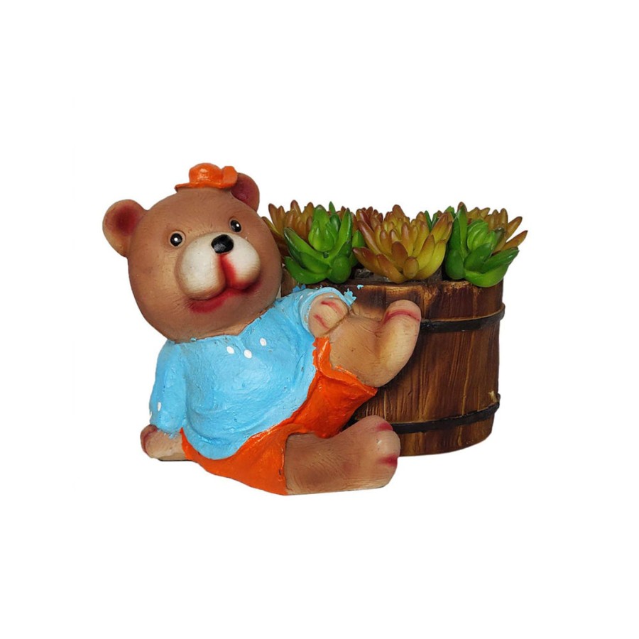 Garden Planters Wonderland | Teddy Bear Sitting With Planter