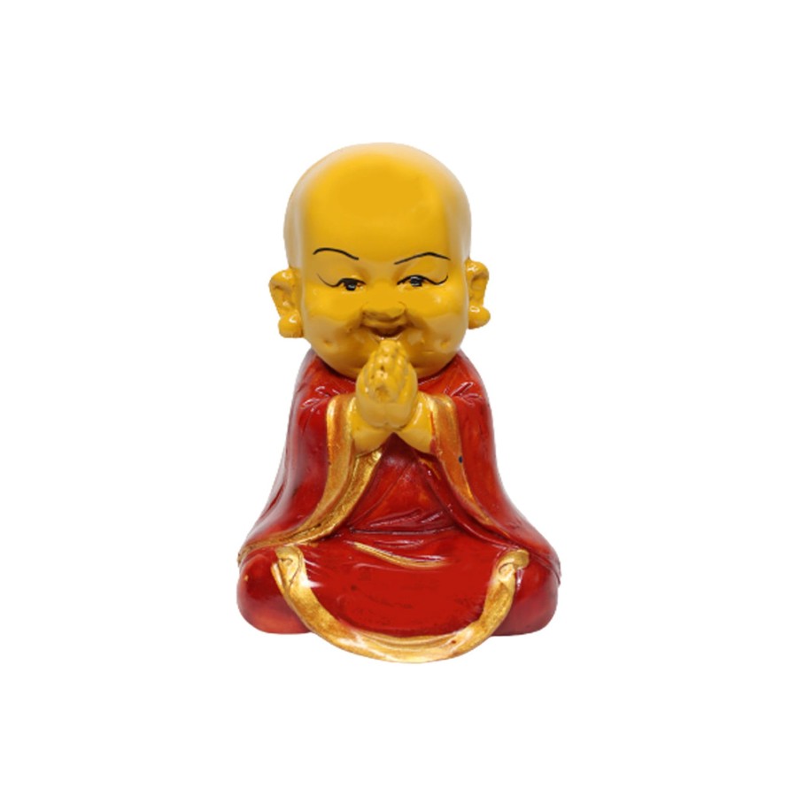 Garden Decor Wonderland Buddha And Monk Statue | Wonderland Resin Baby Namaste Monk