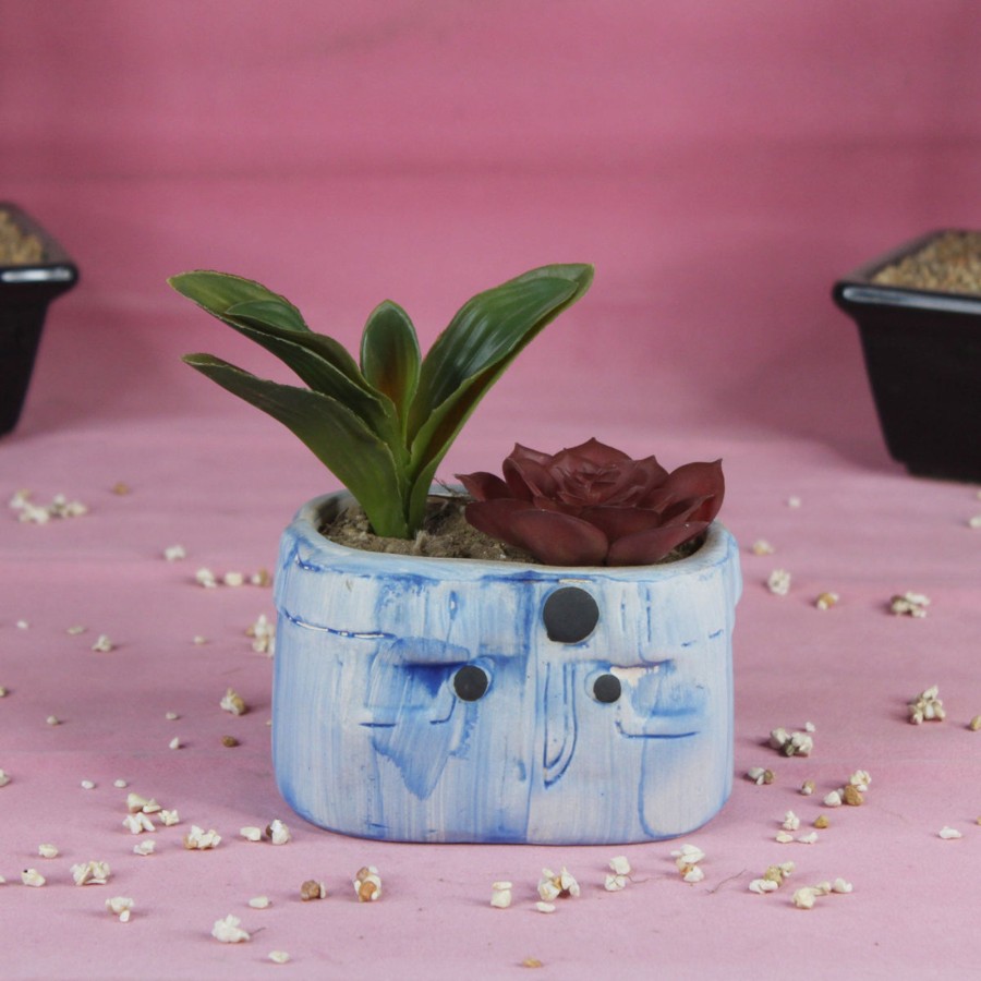 Garden Planters Wonderland | Ceramic Jeans Planter For Home And Garden Decoration (Small)