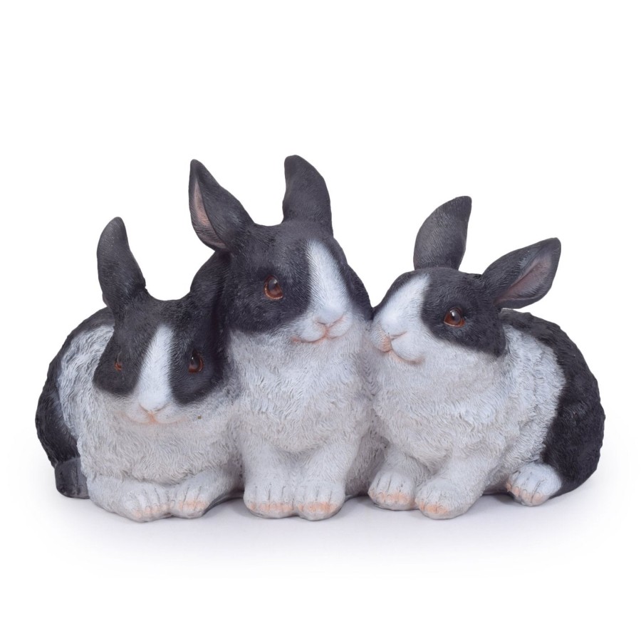 Garden Decor Wonderland Garden Statues | Three Rabbits Statue For Balcony And Garden Decoration