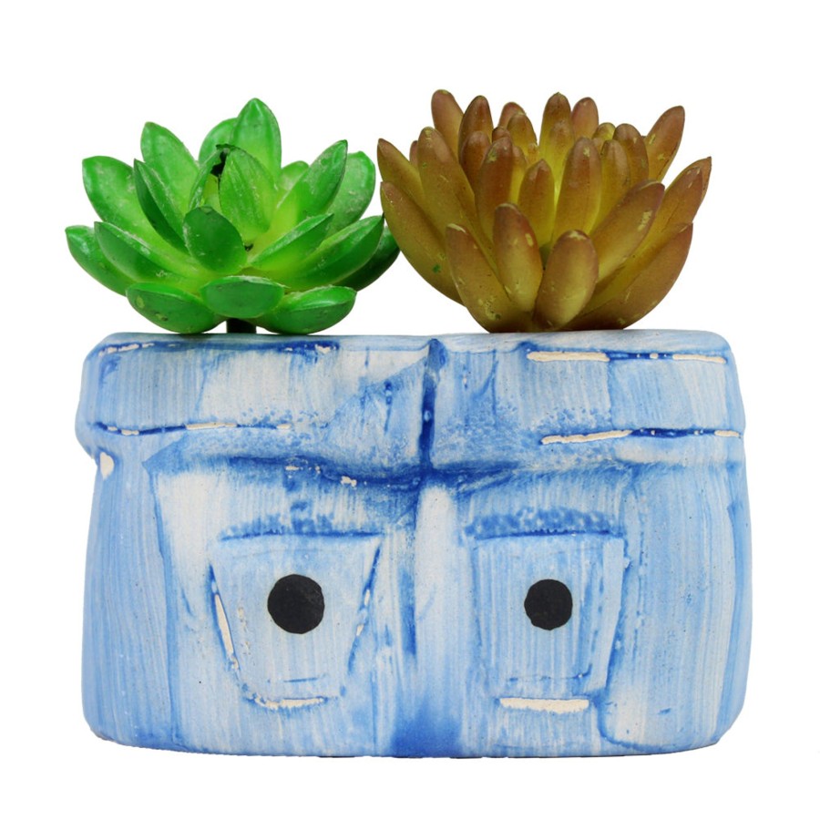 Garden Planters Wonderland | Ceramic Jeans Planter For Home And Garden Decoration (Medium)