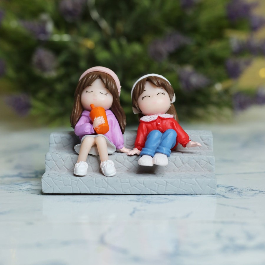 Miniature Fairy Garden Wonderland | Wonderland Two Sister On Stairs