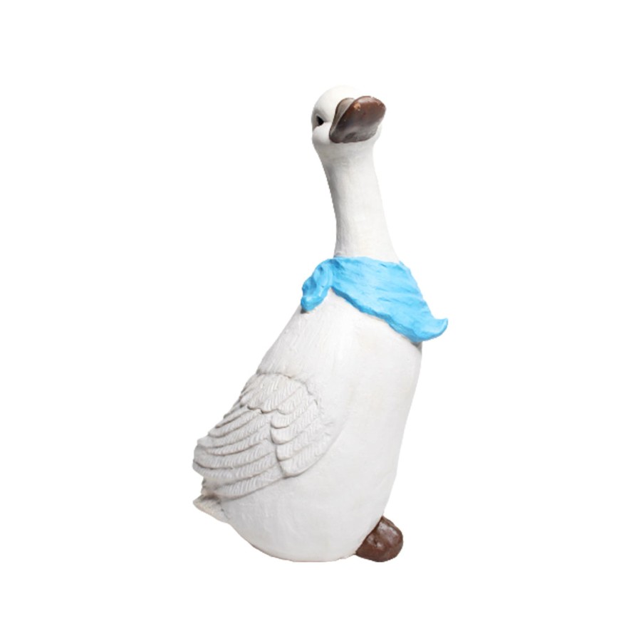 Garden Decor Wonderland Garden Statues | Ducks/Goose Home And Garden Decoration (Blue Scarf)