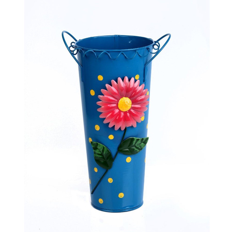 Garden Planters Wonderland | Flower Vase Buckets For Home Decoration (Blue)