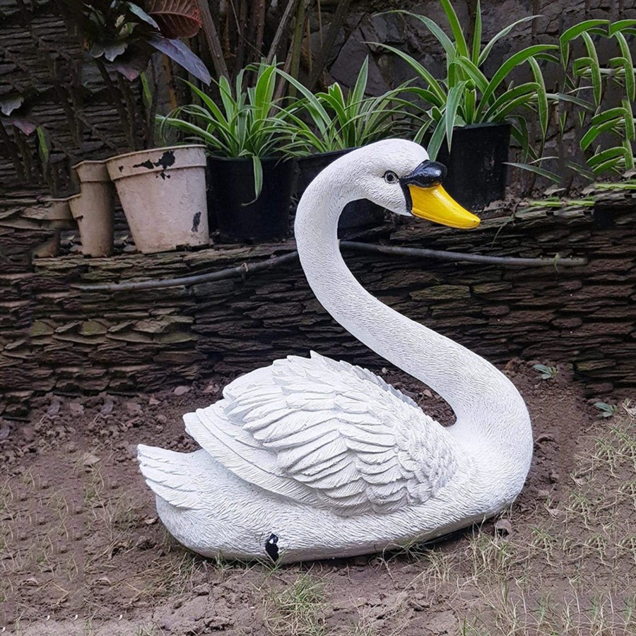 Garden Decor Wonderland Garden Statues | Swan Statue For Balcony And Garden Decoration