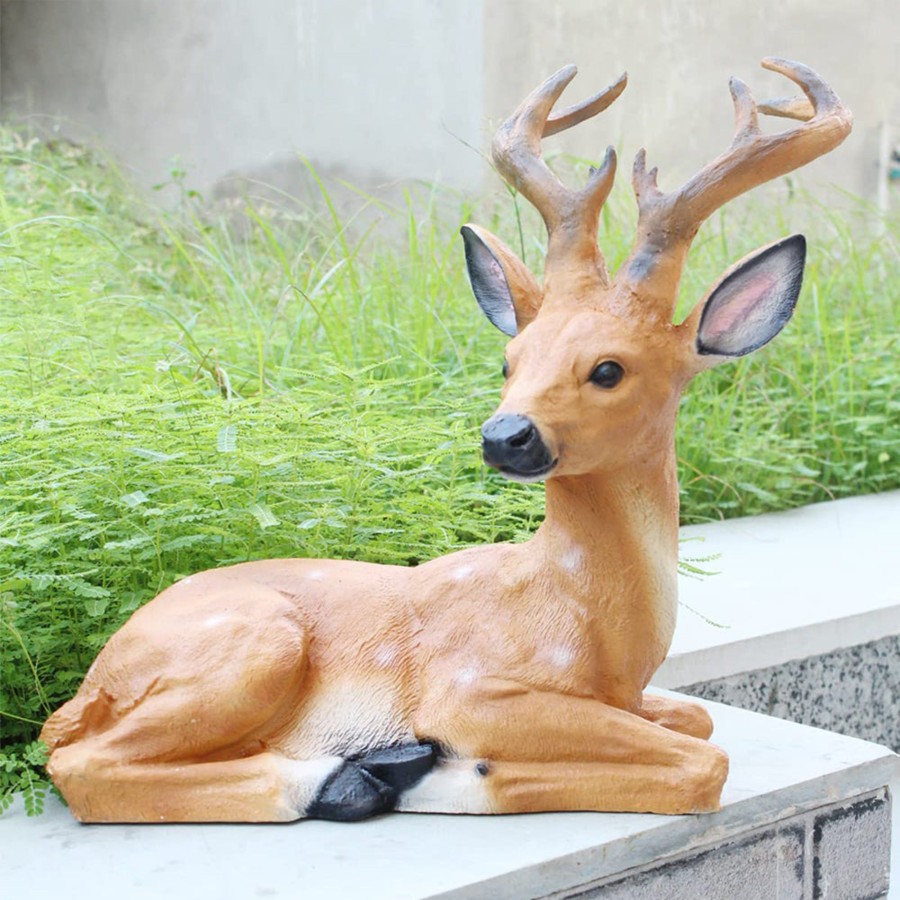 Garden Decor Wonderland Garden Statues | Deer With Horns For Garden Decoration