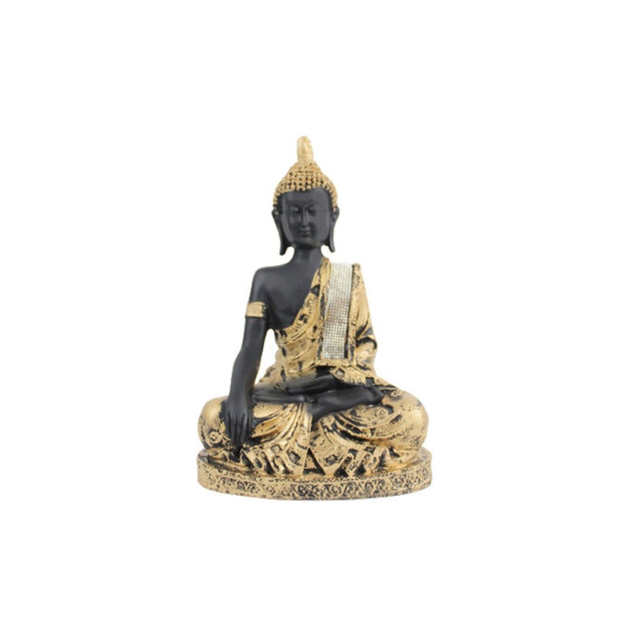 Garden Decor Wonderland Buddha And Monk Statue | Wonderland Golden Buddha 11 Inches Statue