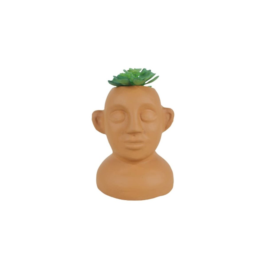 Garden Planters Wonderland | Terracotta Head Pot For Small Plants & Succulents