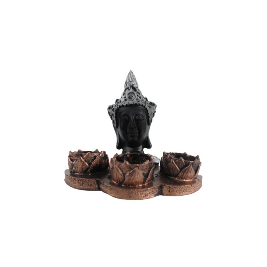 Home Decor Wonderland Table Top Decor | Wonderland Buddha Idol Statue Showpiece With Candle Holder For Living Room Home Decor And