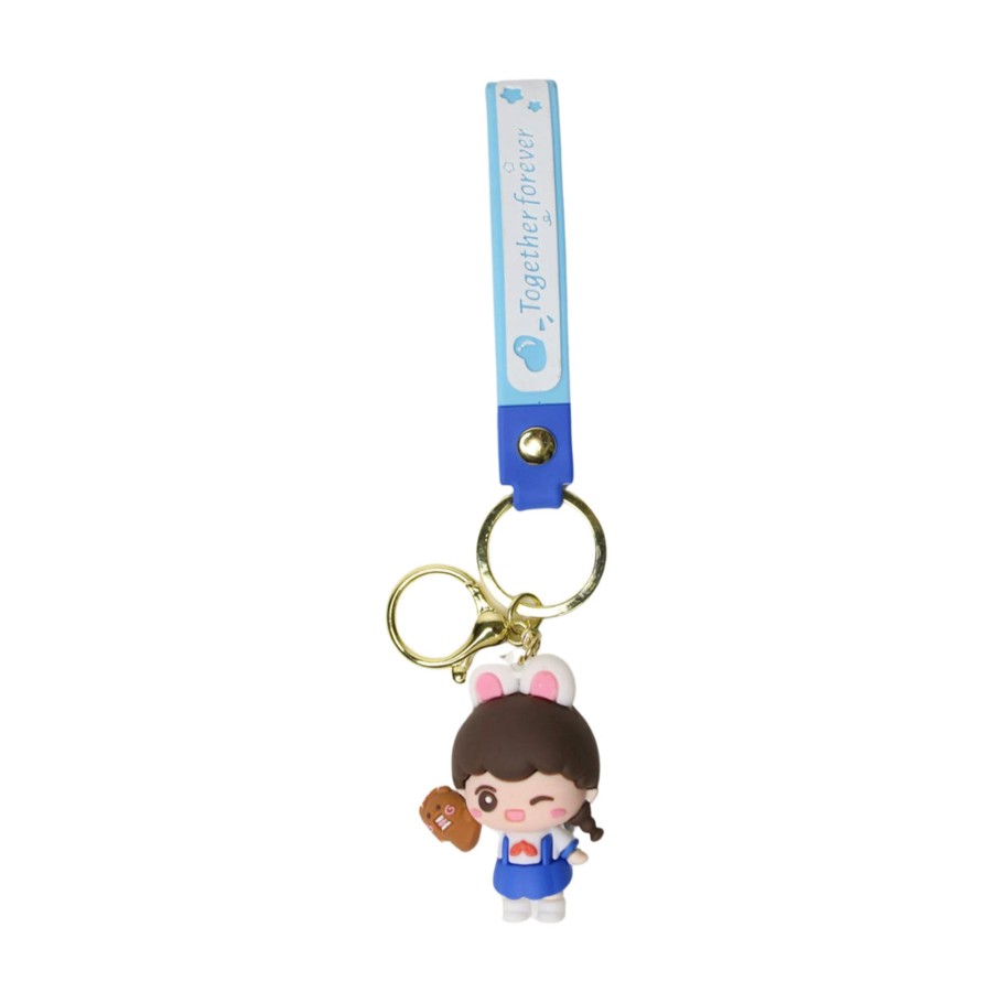 Gifts Wonderland | Wonderland Together 2 Keychain In Yellow 2-In-1 Cartoon Style Keychain And Bag Charms Fun And Functional Accessories For Bags And Keys