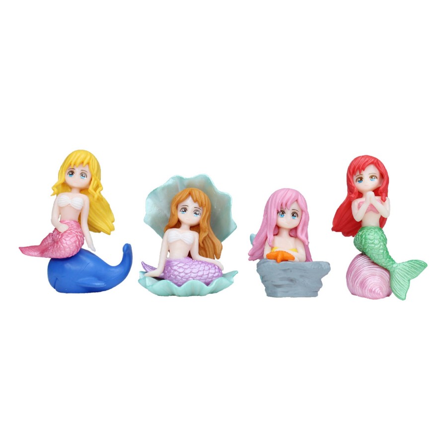 Miniature Fairy Garden Wonderland | Miniature Toys : (Set Of 4) Mermaid