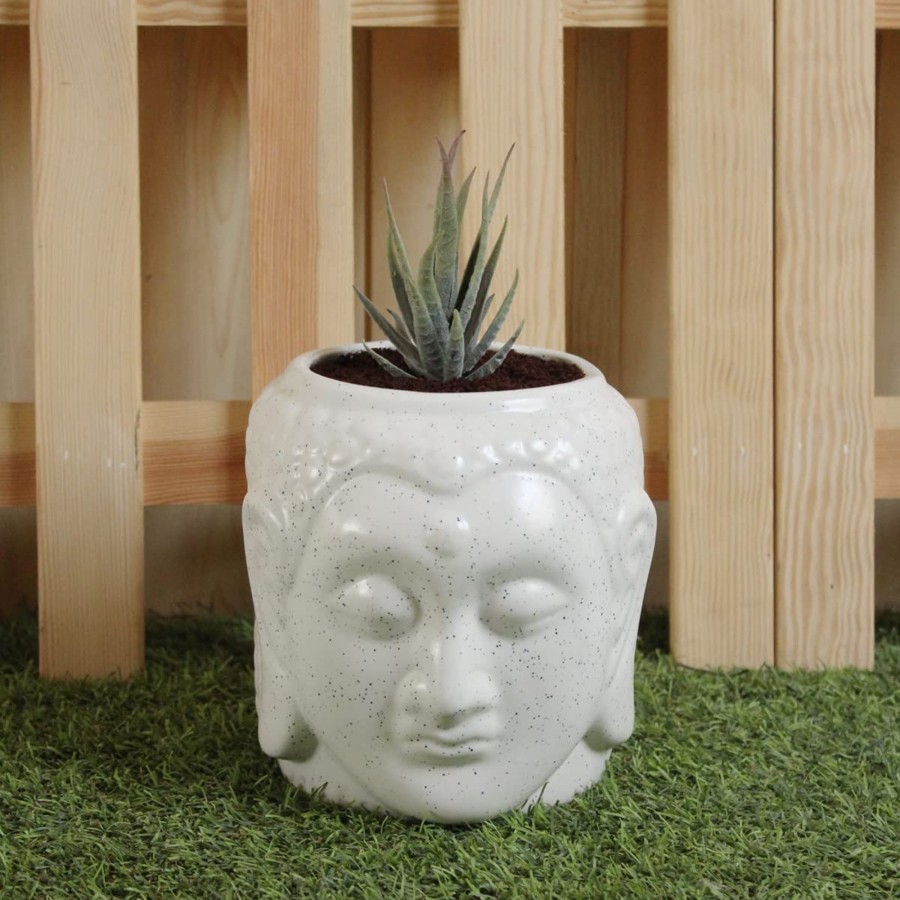 Garden Planters Wonderland Garden Arts and Craft | Ceramic Planters Big Buddha Head Pot