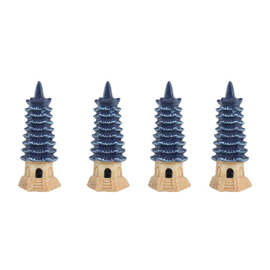 Miniature Fairy Garden Wonderland | Miniature Toys Set Of 4 Pagoda