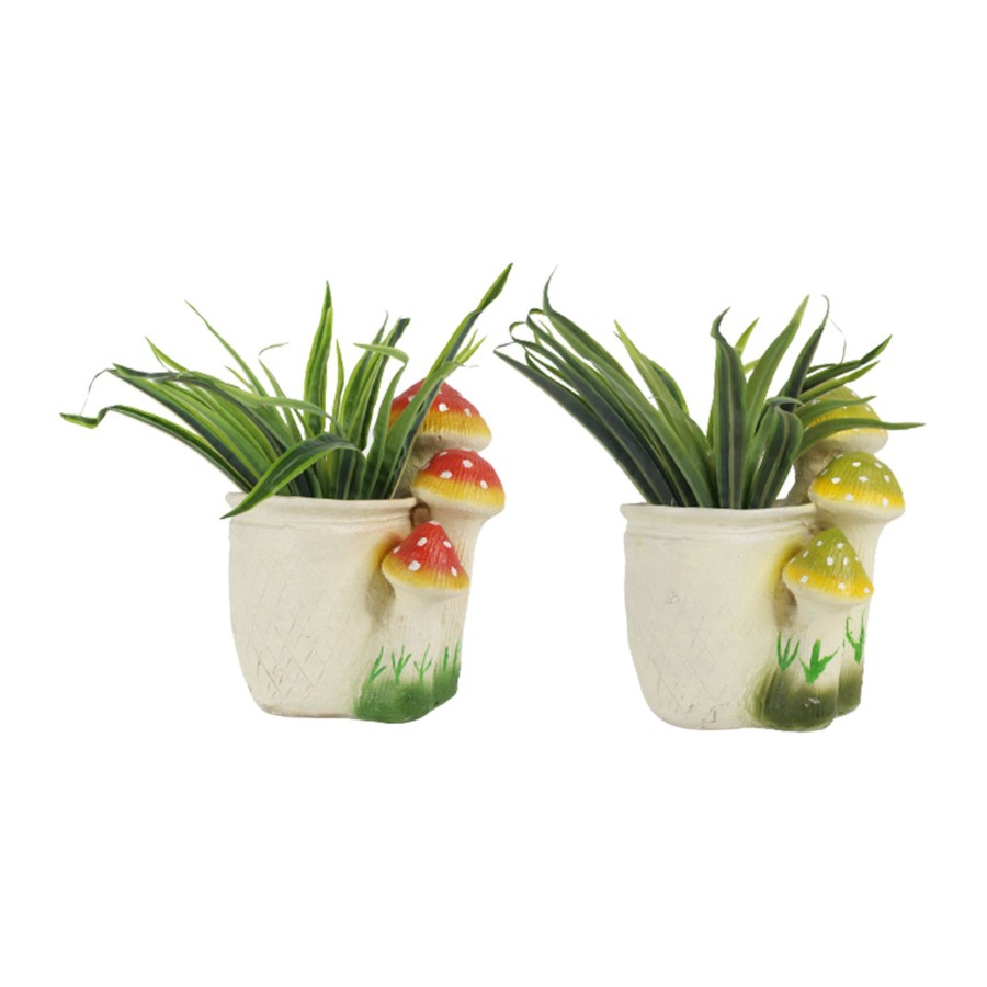 Garden Planters Wonderland | (Set Of 2) 3 Mushroom Planter For Home Decoration.