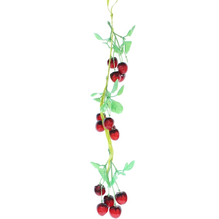 Artificial Turf Plants Wonderland Garden Arts and Craft | (Set Of 2) Artificial Fruit String Of Cherry