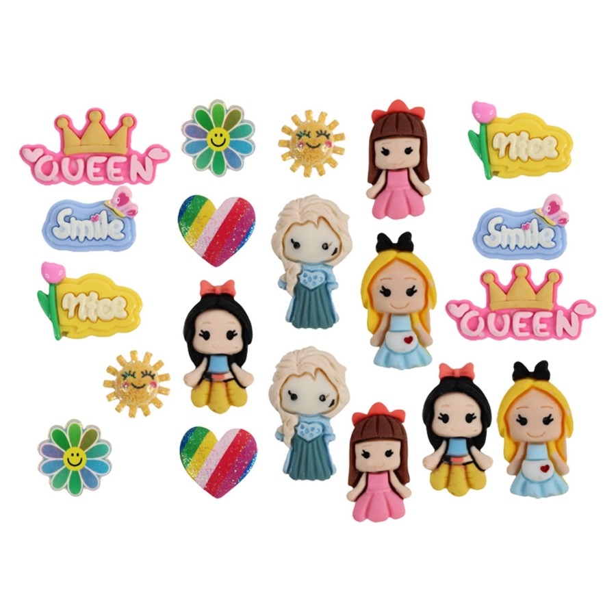 Gifts Wonderland | Wonderland Girl Combo (Set Of 20) (Girls And Messages)| Easy-To-Apply Diy 3D Stickers