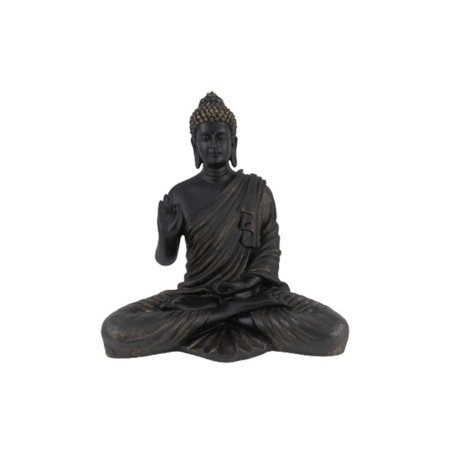 Garden Decor Wonderland Buddha And Monk Statue | Wonderland Resin 14'' Black Buddha (Aashirwad)