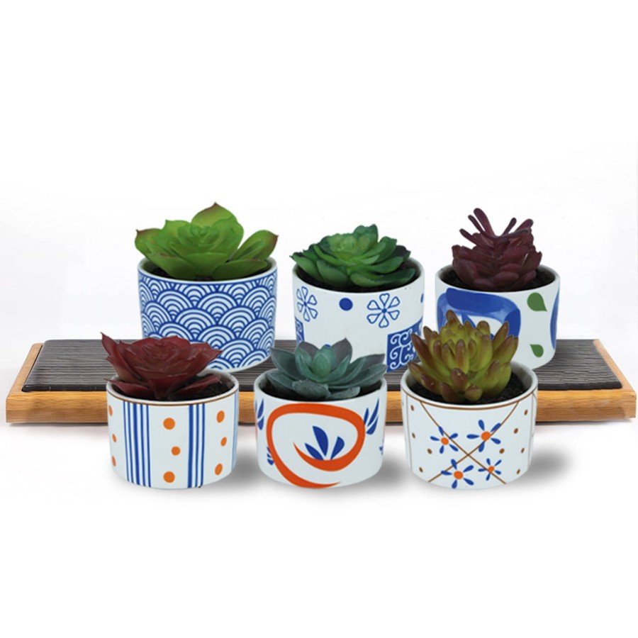 Garden Planters Wonderland | (Set Of 6) Imported Very Small Ceramic Pots