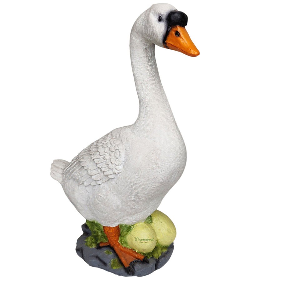 Garden Decor Wonderland Garden Statues | Duck With Eggs Statue For Balcony And Garden Decoration