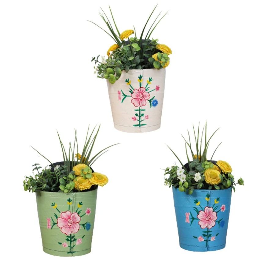 Garden Planters Wonderland | (Set Of 3) Hanging Leather Pots For Home And Garden Decoration